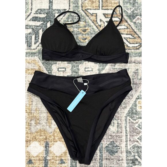 NWT Live Life On The Beach Black Bikini Set - Picture 1 of 7